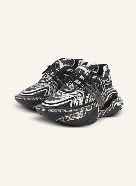 BALMAIN Sneakers Unicorn Wave mit „Lettre d'amour“-Print WEISS