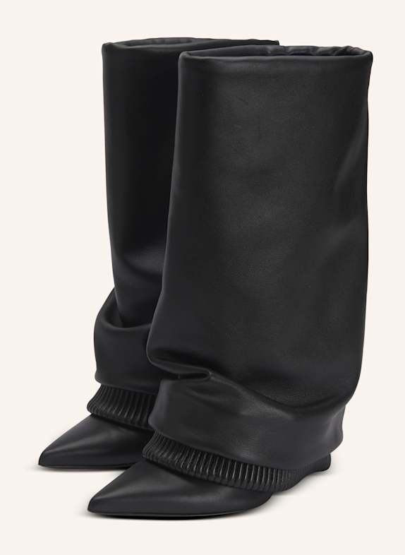 BALMAIN Stiefel Trousers aus Kalbsleder SCHWARZ