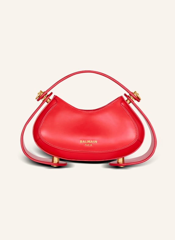 BALMAIN Kleine Box-Tasche Jolie Madame aus Leder ROT