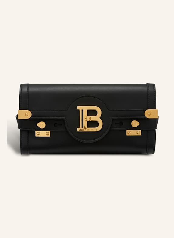 BALMAIN Pochette B-Buzz 23 aus Leder SCHWARZ