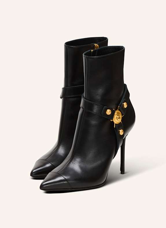 BALMAIN Stiefeletten Eva mit Absatz aus Kalbsleder SCHWARZ