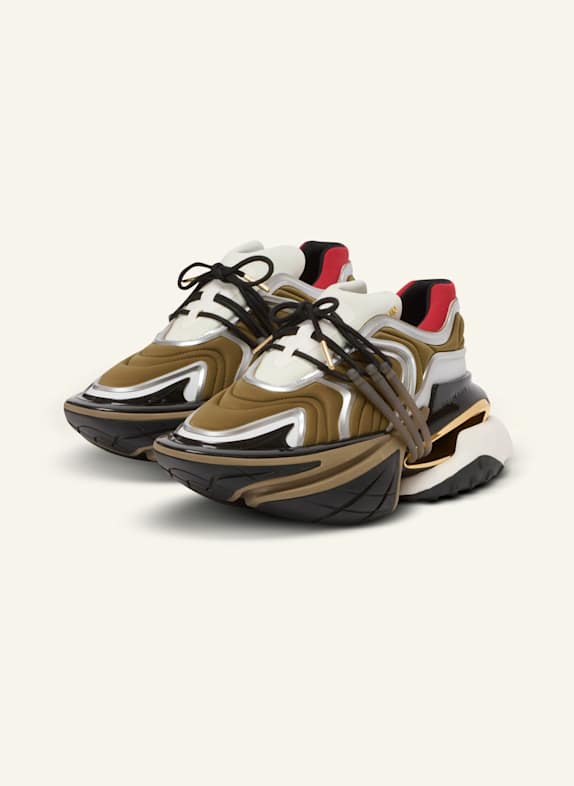 BALMAIN Sneakers Unicorn Wave aus Neopren KHAKI
