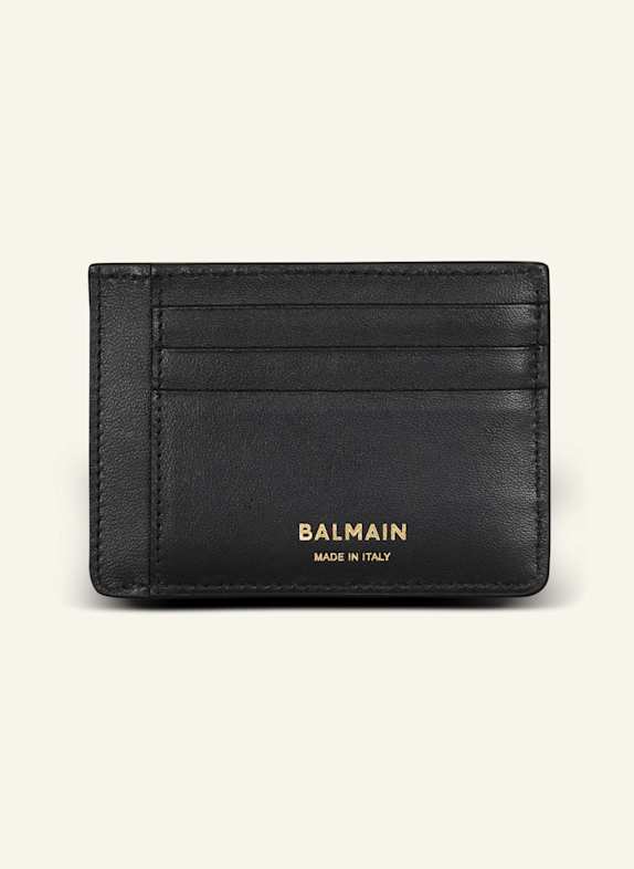 BALMAIN Kartenetui Anthem aus Kalbsleder SCHWARZ