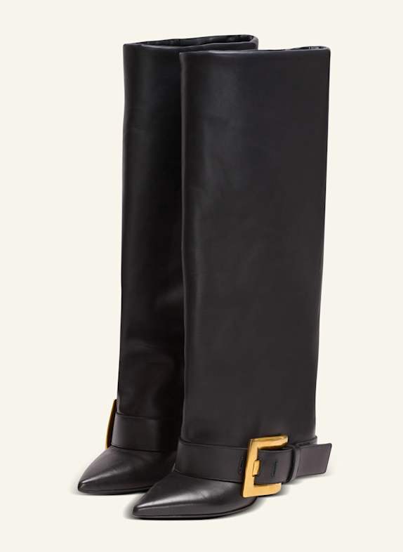 BALMAIN Stiefel Anthem aus Kalbsleder SCHWARZ