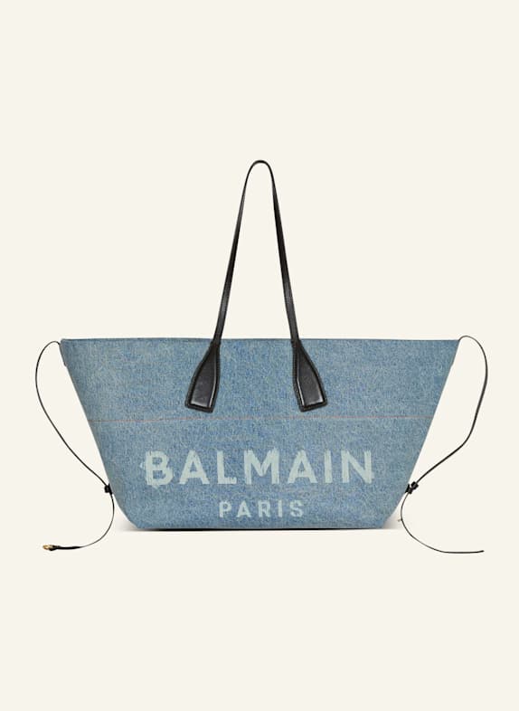 BALMAIN Shopper Track aus Denim BLAU