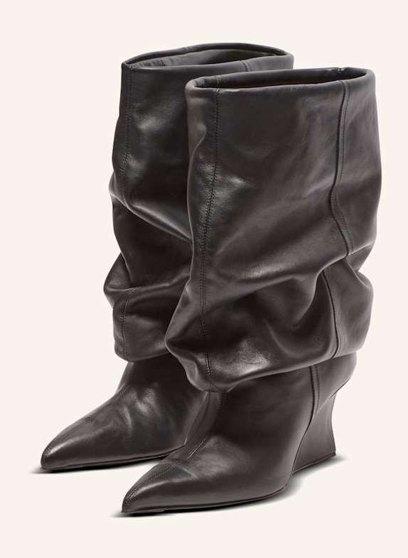 BALMAIN Stiefeletten mit Keilabsatz SCHWARZ