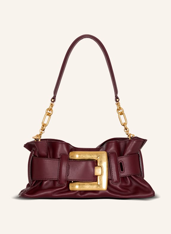 BALMAIN Mini-Tasche Anthem aus Kalbsleder BRAUN
