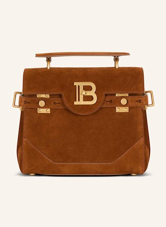 BALMAIN Tasche B-Buzz 23 aus Wildleder BRAUN