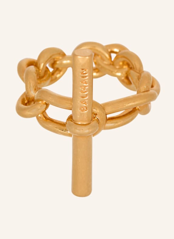 BALMAIN Kettenring mit T-Bar GOLD