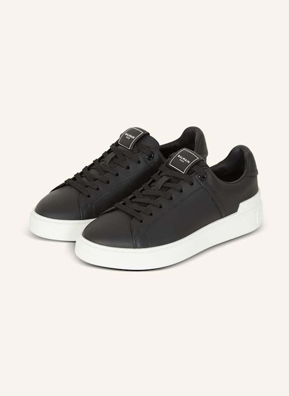 BALMAIN Sneakers B-Court aus Kalbsleder DUNKELGRÜN