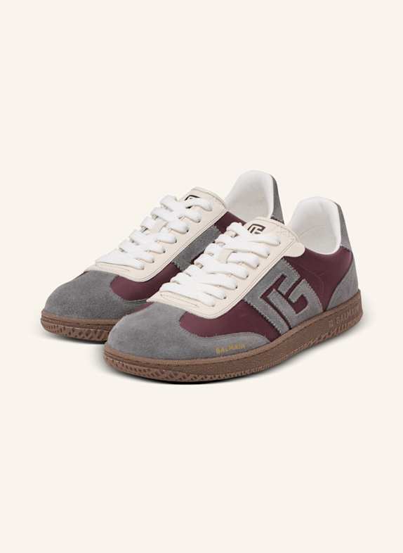 BALMAIN Sneakers Balmain Swan aus Wildleder und Nylon ROT