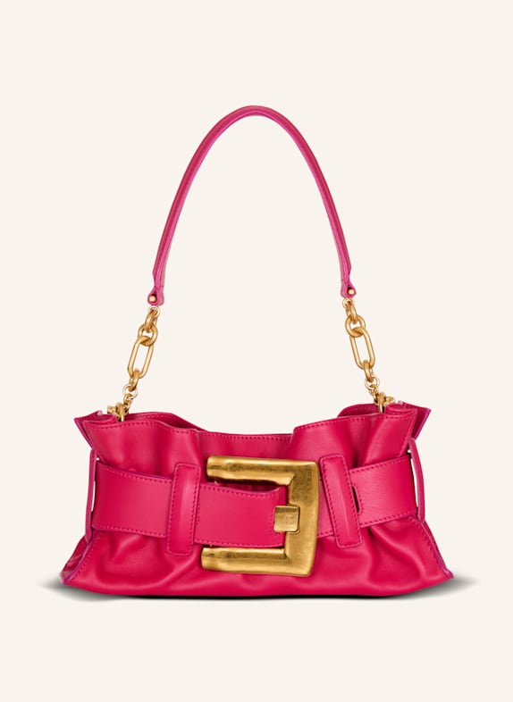 BALMAIN Mini-Schultertasche Anthem aus Kalbsleder PINK