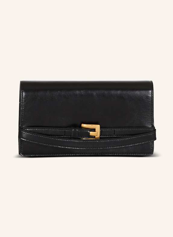 BALMAIN Brieftasche Shuffle mit Kette aus Kalbsleder SCHWARZ