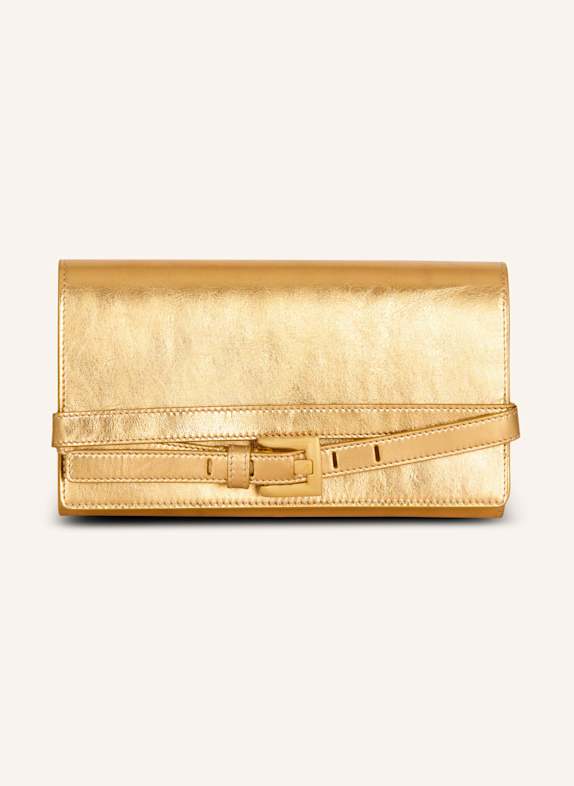 BALMAIN Brieftasche Shuffle aus laminiertem Leder GOLD