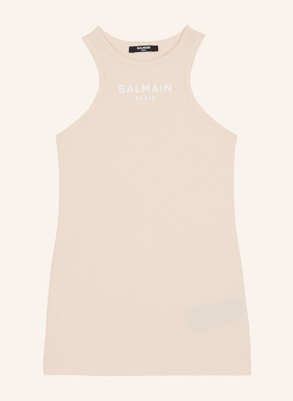BALMAIN Tanktop mit Balmain Paris-Print KHAKI