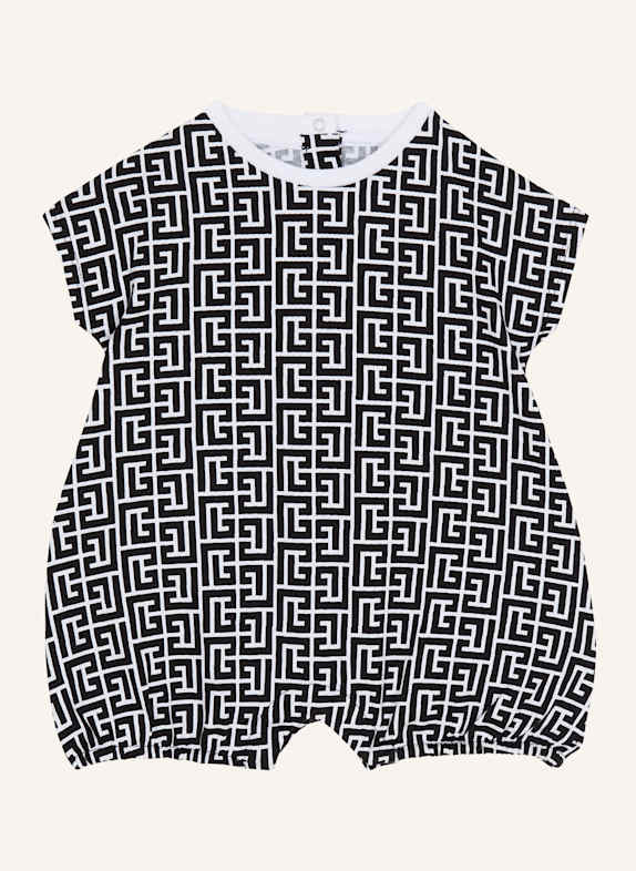 BALMAIN Jumpsuit mit Monogramm WEISS