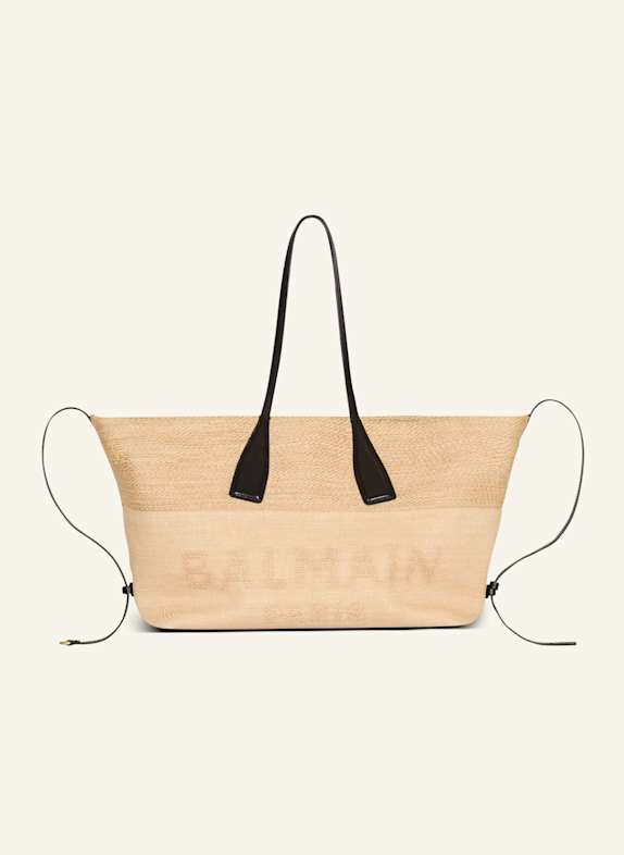 BALMAIN Shopper Track aus Bast BRAUN