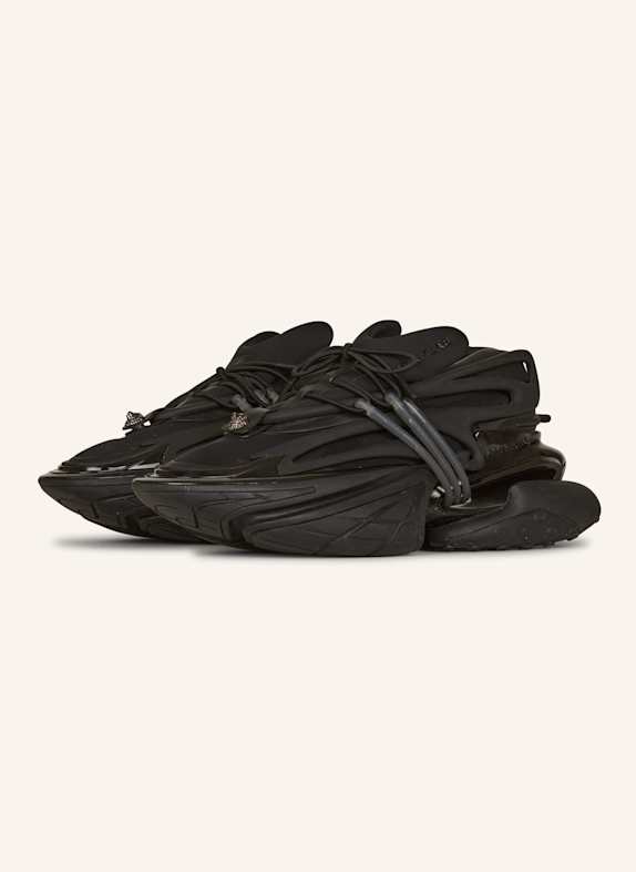 BALMAIN Unicorn Low-Top-Sneakers aus Leder SCHWARZ