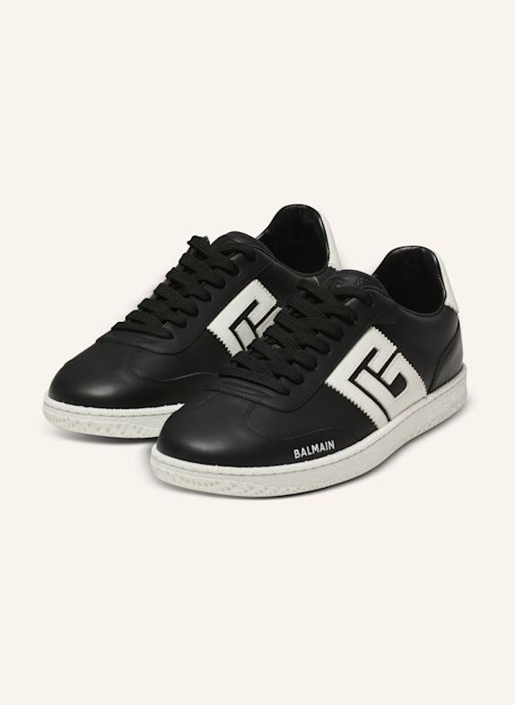 BALMAIN Sneakers Balmain Swan aus Kalbsleder SCHWARZ