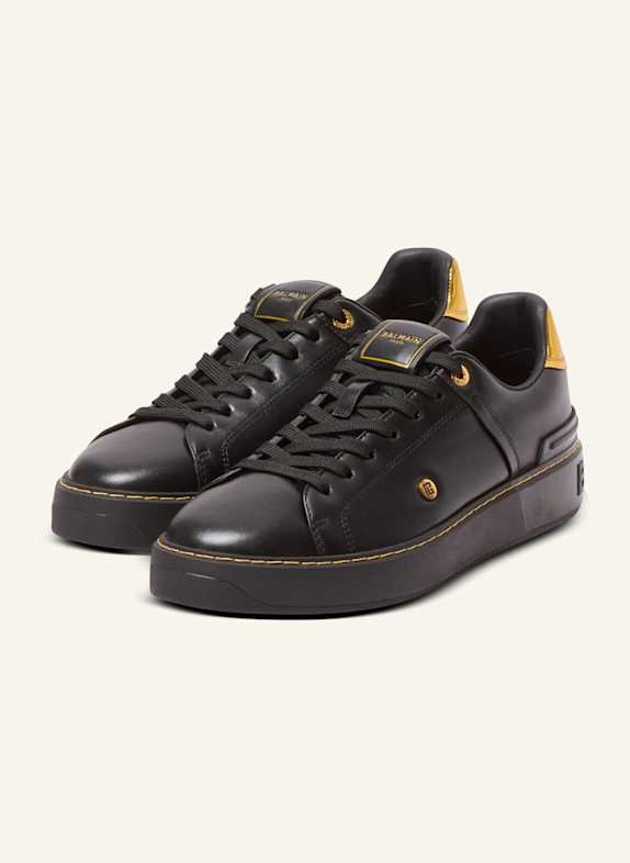 BALMAIN Sneakers B-Court aus Kalbsleder SCHWARZ