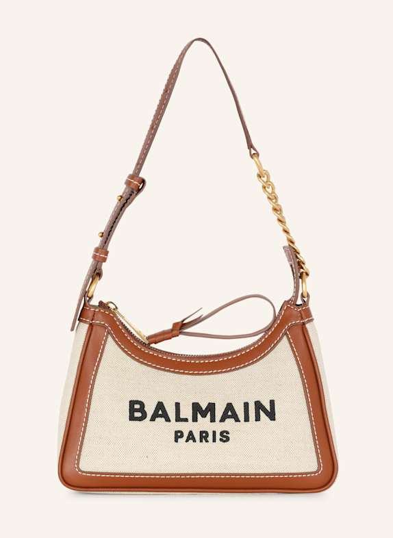 BALMAIN Tasche B-Army aus Canvas mit Ledereinsätzen KHAKI