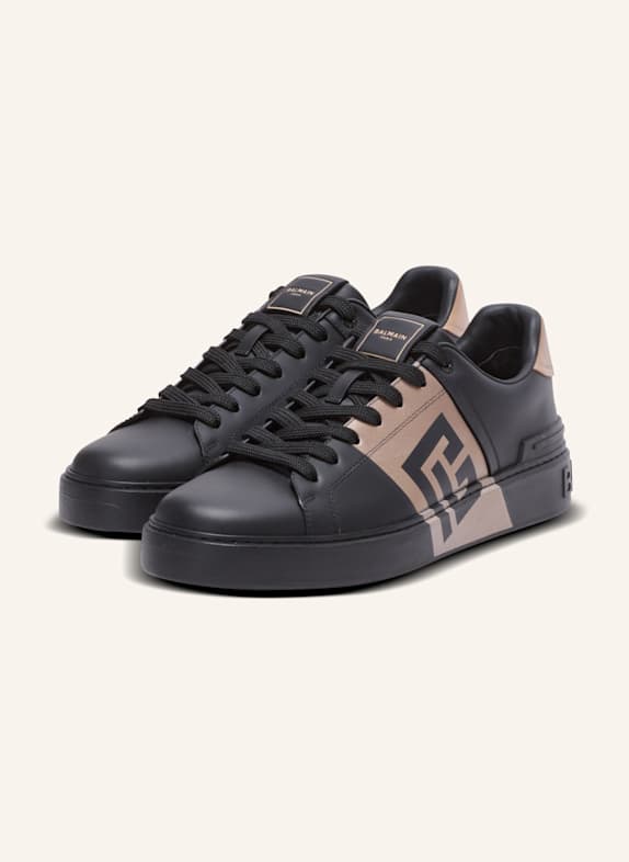 BALMAIN Sneakers B-Court aus Kalbsleder SCHWARZ
