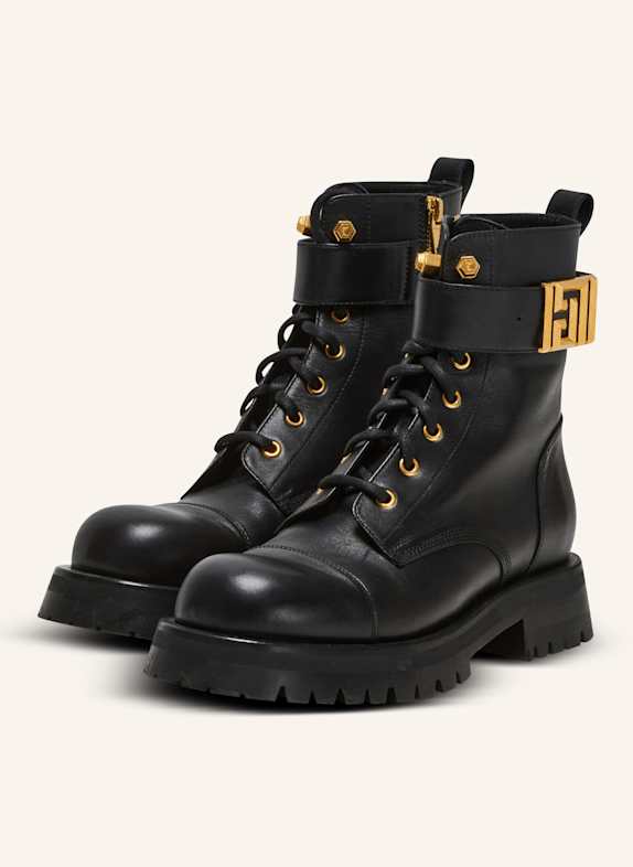 BALMAIN Ranger-Stiefeletten Charlie aus Leder SCHWARZ