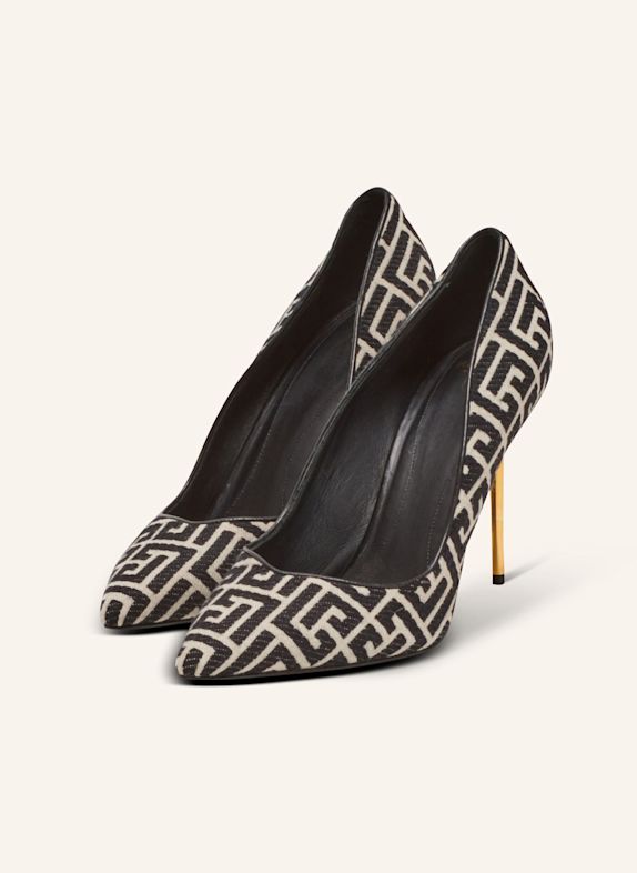 BALMAIN Pumps Ruby mit Jacquard-Monogramm SCHWARZ