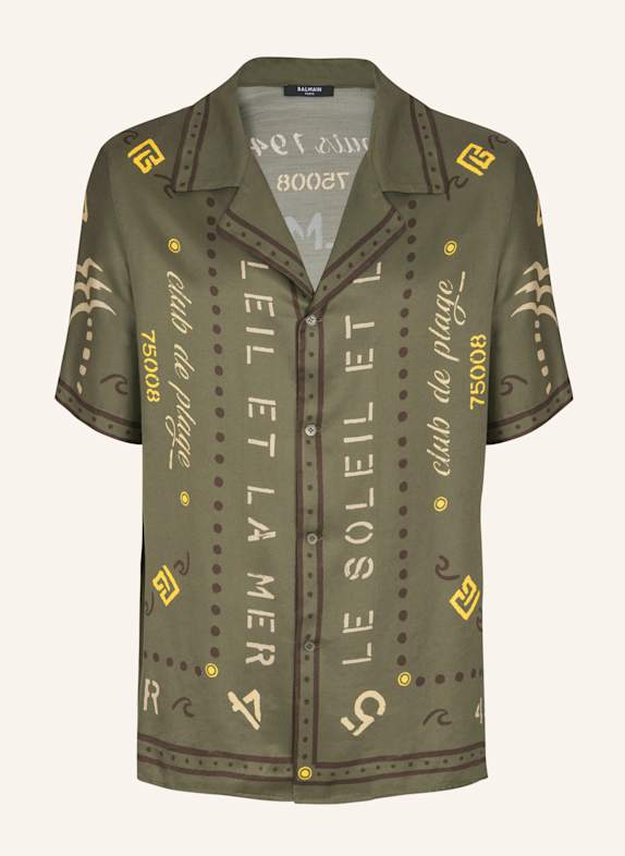 BALMAIN Hemd mit Balmain Club-Print GRÜN