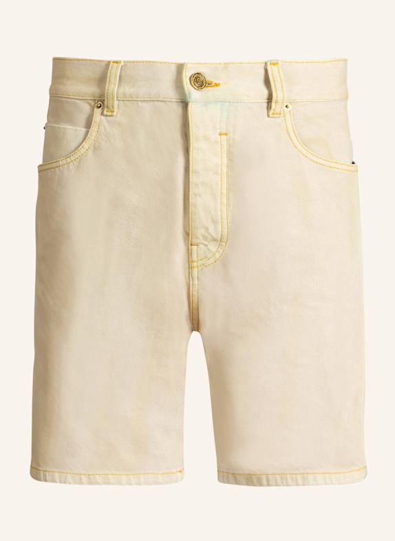 BALMAIN Bermuda aus verwaschenem Denim KHAKI