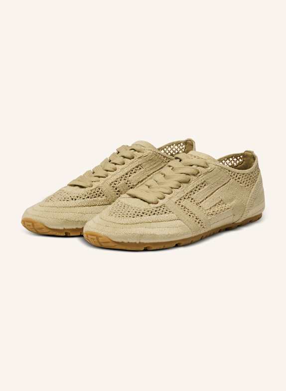 BALMAIN Sneakers Racer 45 aus Makramee KHAKI