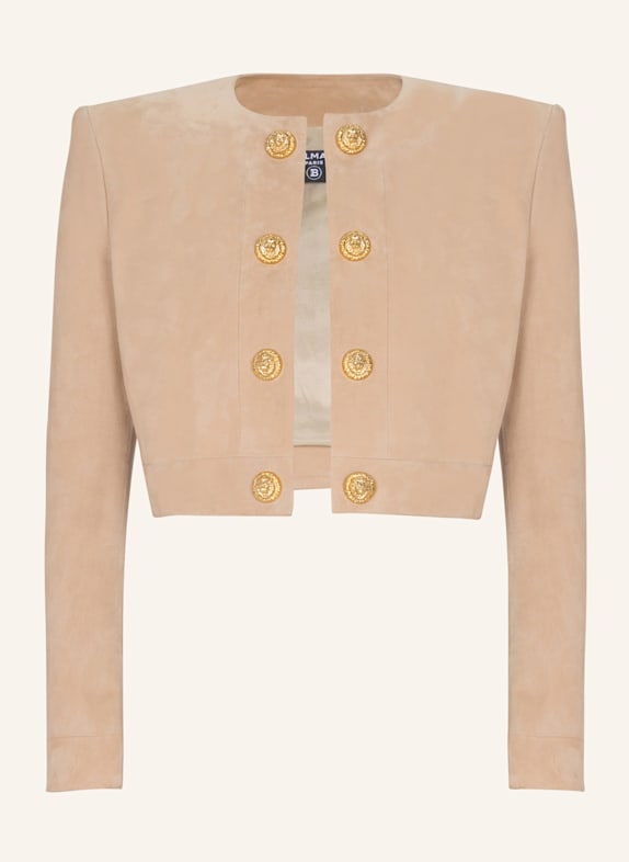 BALMAIN Spencer aus Wildleder KHAKI