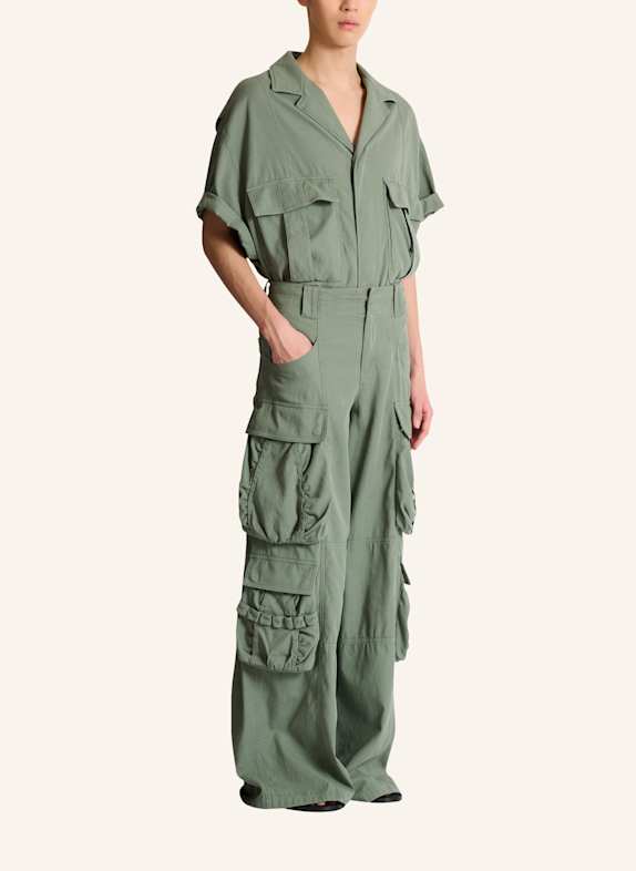 BALMAIN Cargohose aus Baumwolle GRÜN