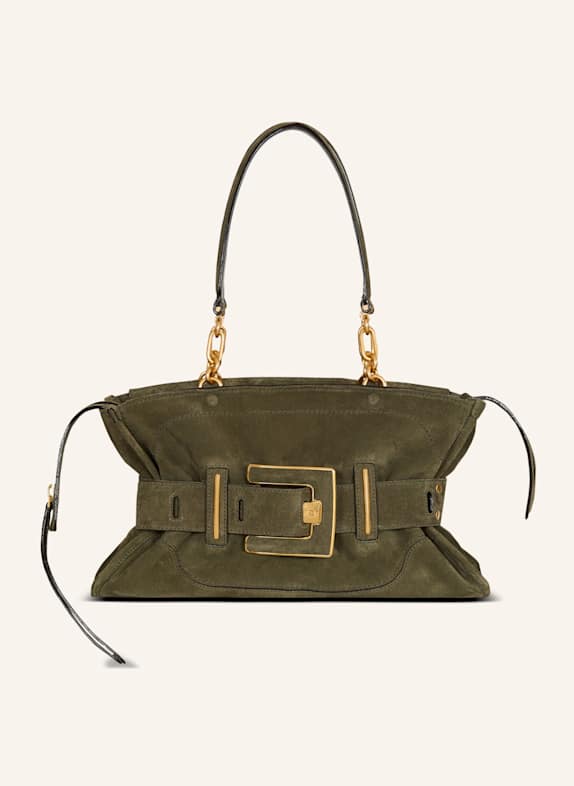 BALMAIN Tasche Anthem aus Wildleder GRÜN