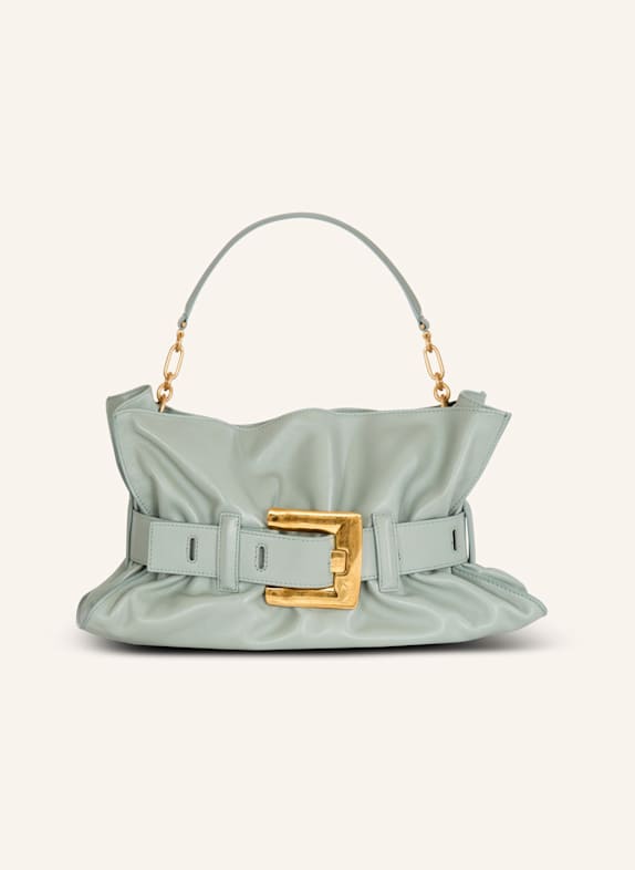 BALMAIN Mittelgroße Tasche Anthem aus Kalbsleder GRÜN