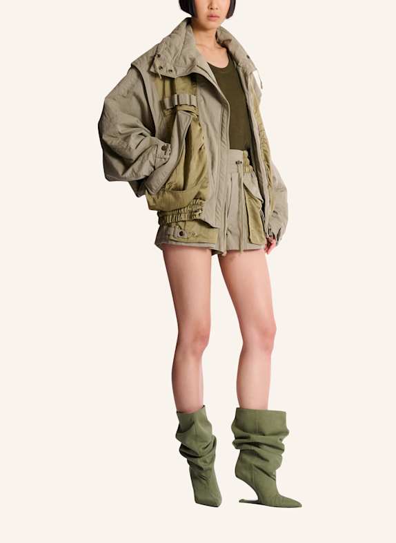 BALMAIN Bomberjacke aus Baumwolltwill GRÜN