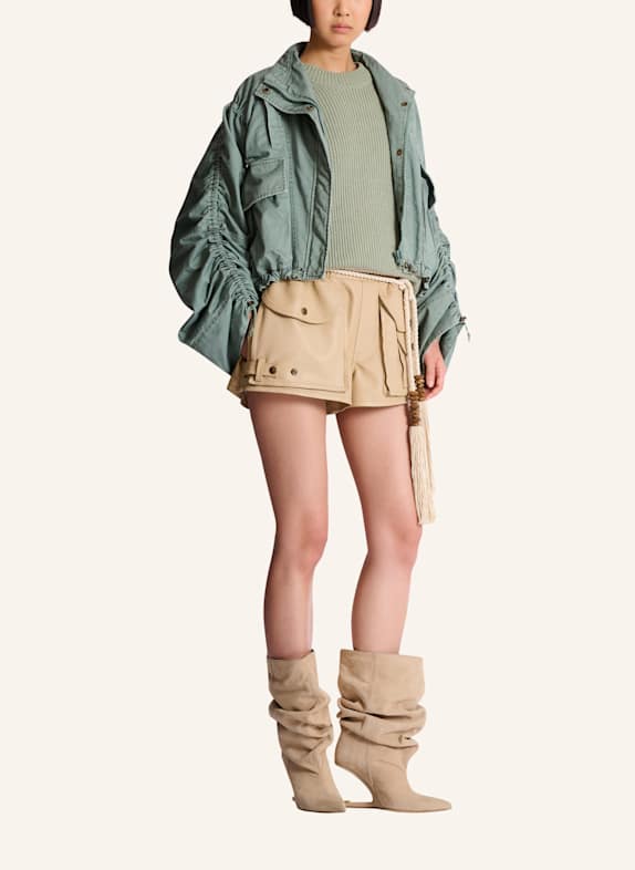 BALMAIN Parka aus Baumwollgabardine GRÜN