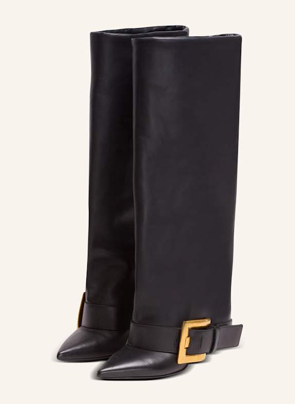 BALMAIN Stiefel Anthem aus Kalbsleder SCHWARZ
