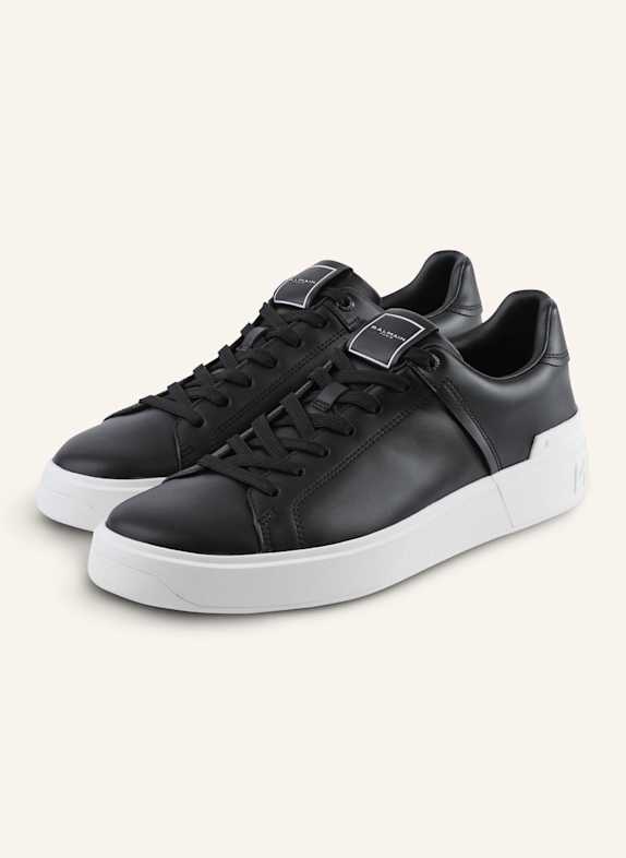 BALMAIN Sneakers B-Court aus Kalbsleder SCHWARZ
