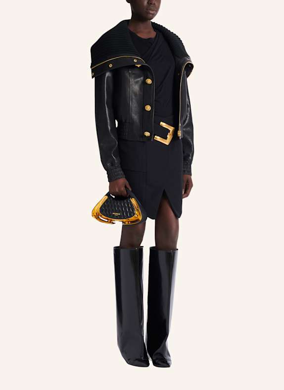 BALMAIN Kleine gesteppte Tasche Jolie Madame SCHWARZ