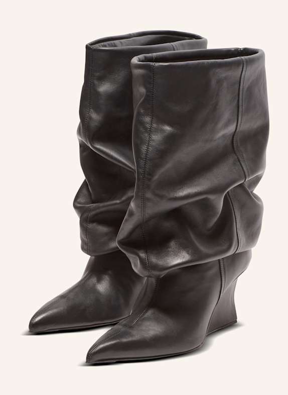BALMAIN Stiefeletten mit Keilabsatz SCHWARZ