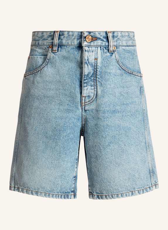 BALMAIN Bermudashorts aus verwaschenem Denim in Light Blue BLAU