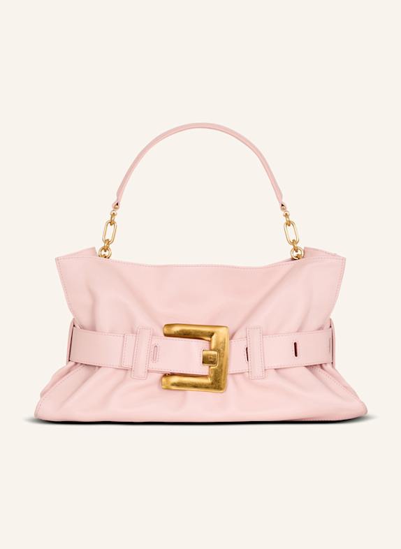 BALMAIN Mittelgroße Anthem Tasche aus Glattleder ROSA