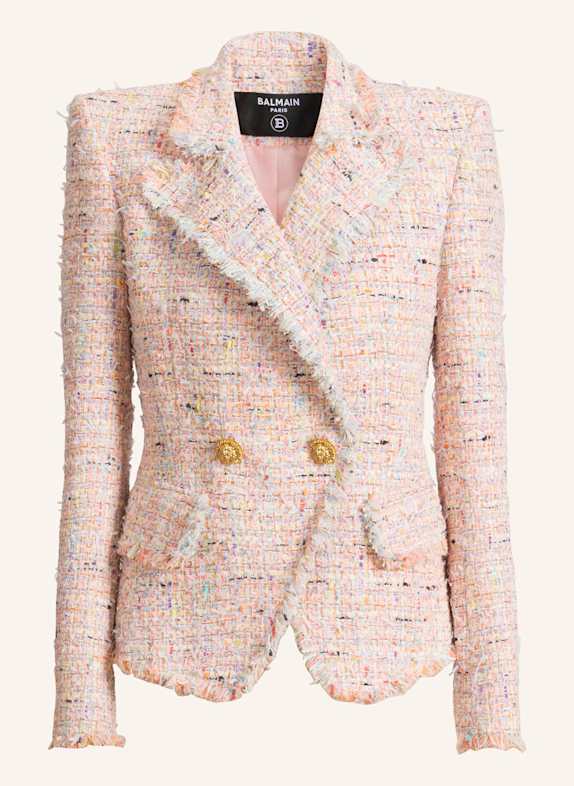BALMAIN Tweedjacke mit zwei Knöpfen ROSA