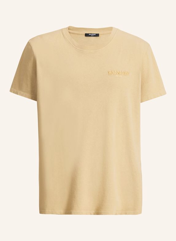 BALMAIN Besticktes Balmain Vintage T-Shirt KHAKI