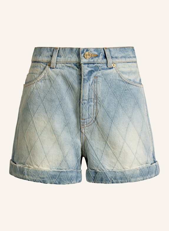 BALMAIN Jeansshorts mit Ziernähten BLAU