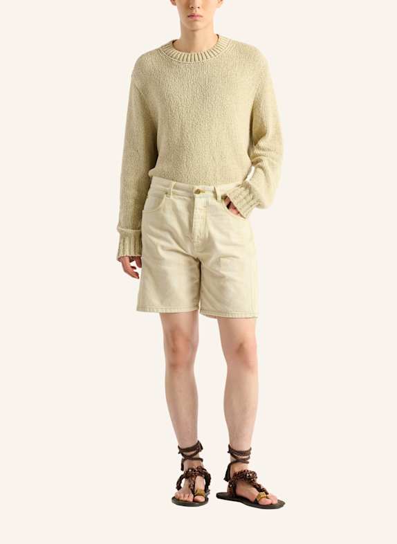BALMAIN Bermuda aus verwaschenem Denim KHAKI