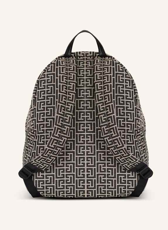 BALMAIN Rucksack Pulse aus Monogramm-Jacquard SCHWARZ