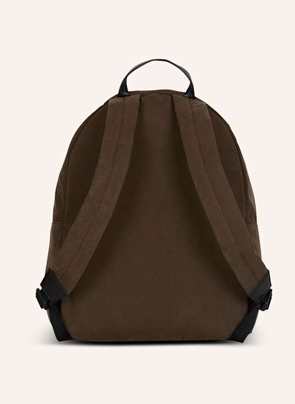 BALMAIN Rucksack Pulse aus Kalbsleder und Nylon GRÜN