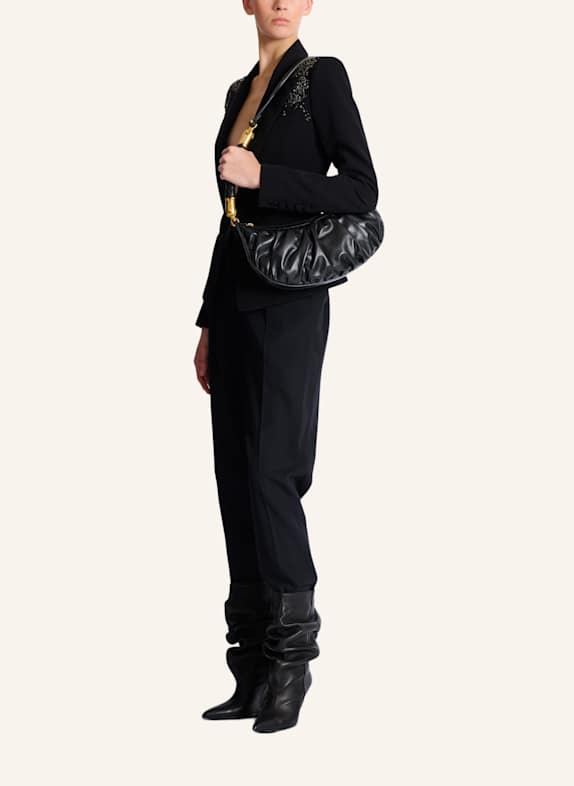 BALMAIN Hobo Bag Ébène aus Kalbsleder SCHWARZ